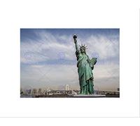 Wee Blue Coo Photo Cityscape Tokyo Japan Mock Statue Liberty Wall Art Print