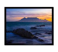 Wee Blue Coo Photo Composition Atmospheric Table Mountain South Africa Art Print Framed Poster Wall Decor 12X16 Inch