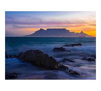 Wee Blue Coo Photo Composition Atmospheric Table Mountain South Africa Art Print Poster Wall Decor 12X16 Inch