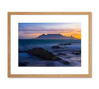 Wee Blue Coo Photo Composition Atmospheric Table Mountain South Africa Framed Wall Art Print