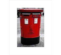 Wee Blue Coo PHOTO COMPOSITION EDWARDIAN POST BOX RED LONDON UK FRAMED ART PRINT B12X13053