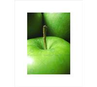 Wee Blue Coo PHOTO COMPOSITION FOOD FRUIT APPLE GREEN STALK MACRO FRAMED ART PRINT B12X13062