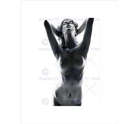 Wee Blue Coo PHOTO COMPOSITION WOMAN UNDRESSED POSING BREAST FRAMED ART PRINT MOUNT B12X13100