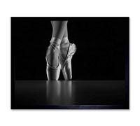 Wee Blue Coo Photo Dancing Dancer Ballerina Ballet Shoes Art Print Framed Poster Wall Decor 12X16 Inch
