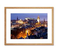 Wee Blue Coo Photo Edinburgh Scotland Castle Scott Monument Picture Framed Wall Art Print