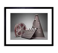 Wee Blue Coo Photo Film Director Equipment Clapperboard Reel Framed Wall Art Print