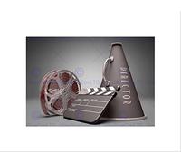 Wee Blue Coo Photo Film Director Equipment Clapperboard Reel Megaphone Wall Art Print