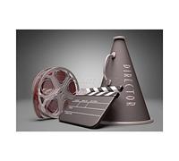 Wee Blue Coo Photo Film Director Equipment Reel Megaphone Picture Wall Art Print