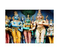 Wee Blue Coo Photo Hindu Deities Tamil Nadu India Statue Wall Art Print