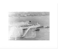 Wee Blue Coo PHOTO ISRAELI LUXURY LINER SHALOMING NEW YORK CITY TUGBOATS WATER PRINT B12X7585