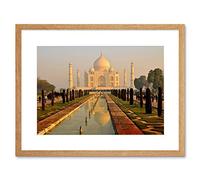 Wee Blue Coo Photo Landmark Building Taj Mahal Misty Morning India Framed Wall Art Print