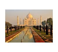 Wee Blue Coo Photo Landmark Building Taj Mahal Misty Morning India Wall Art Print