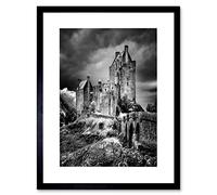 Wee Blue Coo Photo Landmark Eilean Donan Castle Kyle Scotland Framed Wall Art Print