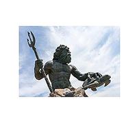 Wee Blue Coo Photo Landmark Statue Neptune Trident Turtle Virginia Beach Art Wall Art Print
