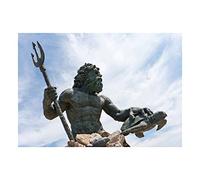Wee Blue Coo Photo Landmark Statue Neptune Trident Turtle Virginia Beach Wall Art Print