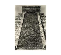 Wee Blue Coo Photo Landscape Chichen Itza Temple Steps Mexico Maya Wall Art Print