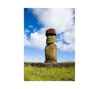 Wee Blue Coo Photo Landscape Cultural Easter Island Statue Moai Wall Art Print
