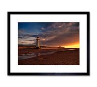 Wee Blue Coo Photo Landscape Lighthouse Talacre Wales Framed Wall Art Print