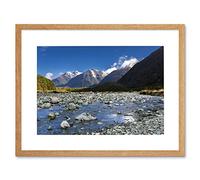 Wee Blue Coo Photo Landscape Mountains New Zealand River Scenic Framed Wall Art Print