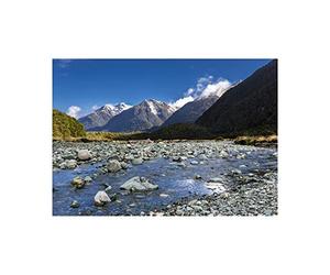 Wee Blue Coo Photo Landscape Mountains New Zealand River Scenic Wall Art Print