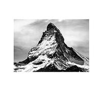 Wee Blue Coo Photo Matterhorn Alps Mountain Black White Snow Wall Art Print