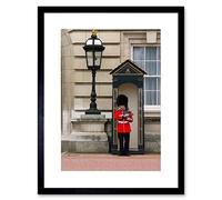 Wee Blue Coo Photo Military Life King Queen Guard Buckingham Palace Framed Wall Art Print