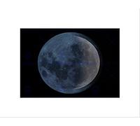 Wee Blue Coo Photo Moon Space Science Supermoon Picture Wall Art Print
