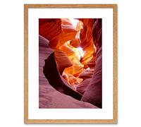 Wee Blue Coo Photo Nature Antelope Canyon Rock Arizona Framed Wall Art Print