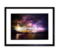 Wee Blue Coo Photo Painting Starburst Loch Scotland Framed Picture Art Framed Wall Art Print