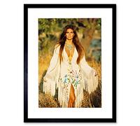 Wee Blue Coo Photo Portrait Movie Actress Raquel Welch Picture Framed Wall Art Print