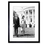 Wee Blue Coo Photo President John Kennedy JFK White House Framed Wall Art Print