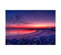 Wee Blue Coo Photo Purple Pink Seascape Beach Sunset Wall Art Print