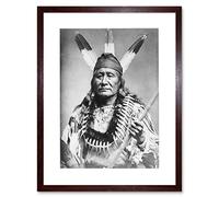 Wee Blue Coo Photo Rushing Eagle Sioux Native American Picture Framed Wall Art Print