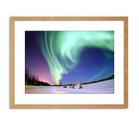 Wee Blue Coo Photo Skyscape Space Aurora Borealis Northern Lights Framed Wall Art Print