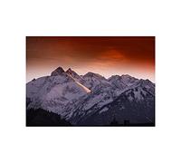 Wee Blue Coo Photo Snowy Mountain Alpine Allgau Germany 12x16 Wall Art Print