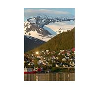 Wee Blue Coo Photo Tromso Norway Mountain Landscape Port City Forest Wall Art Print