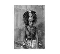 Wee Blue Coo Photo Vintage Portrait Anonymous Author Samoan High Chief Wall Art Print