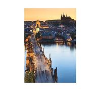 Wee Blue Coo Photo Vltava River Charles Bridge Prague Czech Republic Wall Art Print