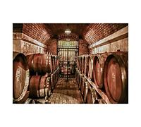 Wee Blue Coo Photo Wine Cellar Vino Barrel Iron Gate Vineyard Wall Art Print