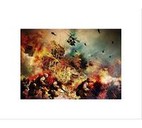 Wee Blue Coo PHOTOGRAPH COMPOSITION MILTARY WARZONE COMBAT WAR FRAMED ART PRINT B12X3712