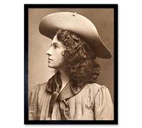 Wee Blue Coo Photograph Sharp Shooter Wild West Buffalo Bill Annie Oakley Art Print Framed Poster Wall Decor 12X16 Inch