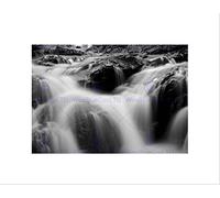Wee Blue Coo PHOTOGRAPH WATERFALL NATURE B&W WATER CASCADE NEW FRAMED ART PRINT B12X10999