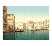 Wee Blue Coo Photography Travel Gondola Grand Canal Venice Italy Art Canvas Print