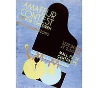 Wee Blue Coo Piano Contest Central Park New York Large Wall Art Poster Print Thick Paper 18X24 Inch