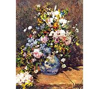 Wee Blue Coo Pierre Auguste Renoir Still Life With Large Vase Old Painting Art Print Poster Wall Decor 12X16 Inch