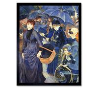 Wee Blue Coo Pierre Auguste Renoir Umbrellas Old Master Painting Art Print Framed Poster Wall Decor 12X16 Inch