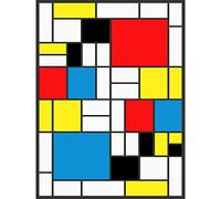 Wee Blue Coo Piet Mondrian Abstract Cubes Squares Unframed Wall Art Print Poster Home Decor Premium