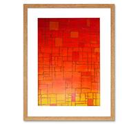 Wee Blue Coo Piet Mondrian Abstract Red Old Master Painting Picture Framed Wall Art Print