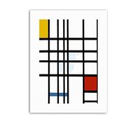 Wee Blue Coo Piet Mondrian Cubes Painting Old Master Canvas Art Print
