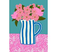 Wee Blue Coo Pink Blush Floral Bouquet Unframed Art Print Poster Wall Decor 12X16 Inch